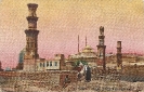 Tombs Of Mamelukes and Citadel, Cairo, historic postcard 1909