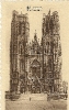 Église Sainte Gudule, Bruxelles, carte postale historique