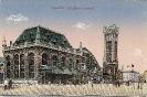 Ostende, la gare centrale, carte postale historique 