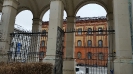 Ludwigstraße 22, München - Blick durch die Nebenbögen der Ludwigskirche auf Ludwigstraße 27