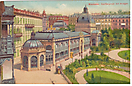 Kochbrunnen mit Anlagen, Wiesbaden, 1908 - historische Ansichtskarte