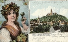 Gruß aus Godesberg am Rhein, historische Ansichtskarte, 1911