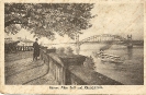 alter Zoll und Rheinbrücke, Bonn, 1918, historische Ansichtskarte