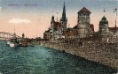 Rheinwerft, Düsseldorf, historische Ansichskarte, 1917