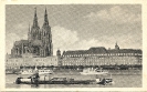 Reichsbahndirektion und Dom, Köln, historische Ansichtskarte 