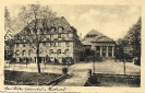 Sachsenhof und Kurtheater, Bad Elster, historische Ansichtskarte 1943