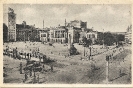 Leipzig, Augustusplatz mit Hochaus und Neuem Theater (Straßenbahn), historische Ansichtskarte  