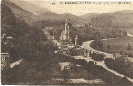 Lourdes, La Basilique, 1927, Vue prise du Château-Fort, carte postale historique  