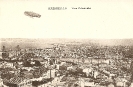 Marseille, vue générale avec Zeppelin, carte postale historique
