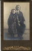 Atelierfoto-Vater und Tochter-Historisches Cabinet Portrait