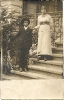 Porträt von zwei Personen, Sarata Monteoru, Romania (Rumänien) - Historische Fotografie 