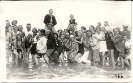 Gruppe am Strand, vermutlich Dreesen, Büsum 