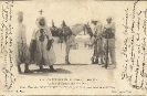 Les évènements du Figuig en juin 1903, Le Caïd de Zenaga Ben M'Ahmed, Grand Chef des rebelles arrivant au camp de Beni-Oulif pour faire sa soumission, carte postale historique