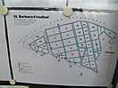 Friedhof St. Barbara, Linz - Lageplan im Eingangsbereich