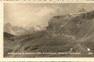 Naturfreundehaus am Padasterjoch (Tirol) mit Kirchdachspitze und Tribulaungruppe, historische Ansichtskarte, 1928
