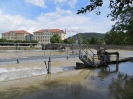 Reuss-Wehr, Gebenstorf, Aargau, alte Spinnereibrücke, alte Spinnerei in Windisch