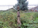 Holzfigur von Thomas Hochstrasser, Reussufer, Gebenstorf, Aargau