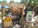 Unterwegs zur Ehmedek Kalesi, die Burg von Alanya: Raststätte mit Bier, Orangen und getrocknete Kürbisse, 26.06.2010