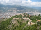 Panoramischer Überblick der Festungsmauer von der Burg von Alanya, 26.06.2010