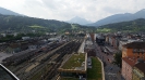 Blick über Innsbruck-Bahnhof (Hotel Adlers), Juni 2015
